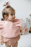 Snuggle Hunny Waterproof Bib in Daisy with Frills