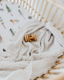 Snuggle Hunny Warm Grey Diamond Knit Baby Blanket