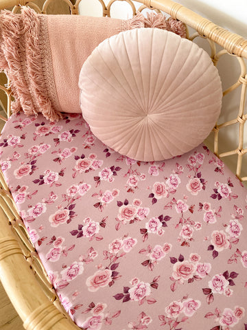 Snuggle Hunny Cotton Fitted Bassinet Sheet in Blossom