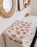 Snuggle Hunny Cotton Fitted Bassinet Sheet in Rosebud