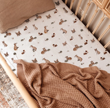 Snuggle Hunny Cotton Fitted Cot Sheet in Fox