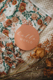 Snuggle Hunny Milestone Cards - Florence & Pink Sand