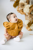 Snuggle Hunny Waterproof Bib in Sunrise with Frills