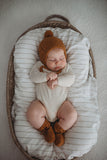 Snuggle Hunny Merino Wool Baby Bonnet (Hat) and Booties in Bronze