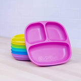 Re-Play Recycled Plastic Divided Plate in Bright Pink - Original