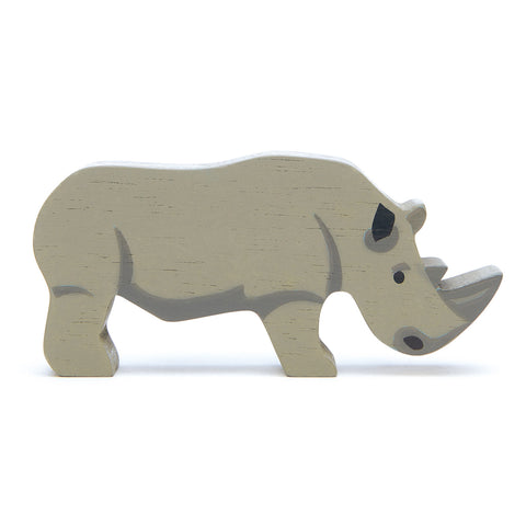 Tender Leaf Toys Wooden Animal - Rhino (Safari Series)