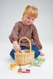 Tender Leaf Toys Wicker Basket Shopping Set