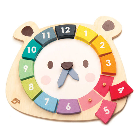 Tender Leaf Toys Wooden Bear Clock