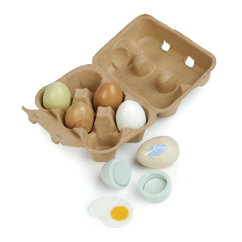 Tender Leaf Toys Wooden Eggs (6 Pack)