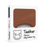 We Might be Tiny Bear Teether - Chocolate Brown