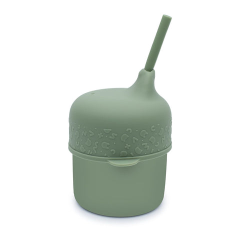 We Might be Tiny Grip Cup & Sippie Lid Set - Sage