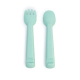 We Might be Tiny Feedie Fork & Spoon Set in Mint Green