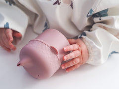 We Might be Tiny Sippie Lid - Dusty Rose Pink