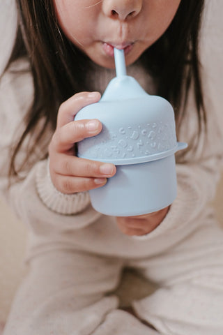 We Might be Tiny Sippie Lid - Powder Blue