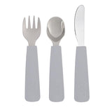 We Might be Tiny Cutlery Set in Grey