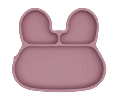 We Might be Tiny Bunny Suction Plate - Dusty Rose