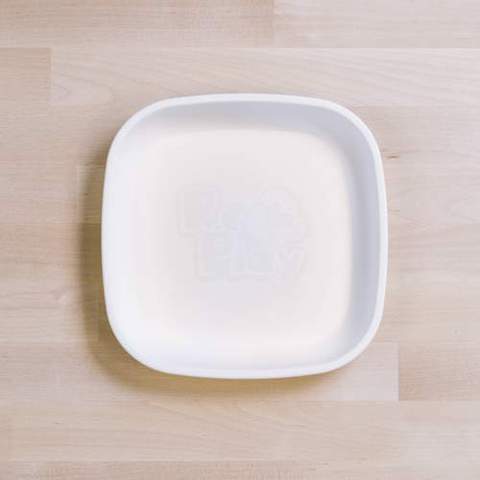 Re-Play Recycled Plastic Flat Plate in White - Original