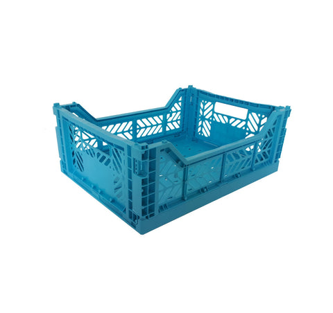 Ay-Kasa Lilliemor Midi Foldable Crate in Turquoise (Medium Size)