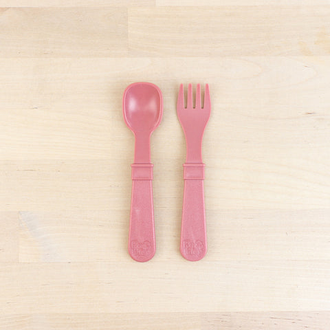 Re-Play Recycled Plastic Fork & Spoon - Desert