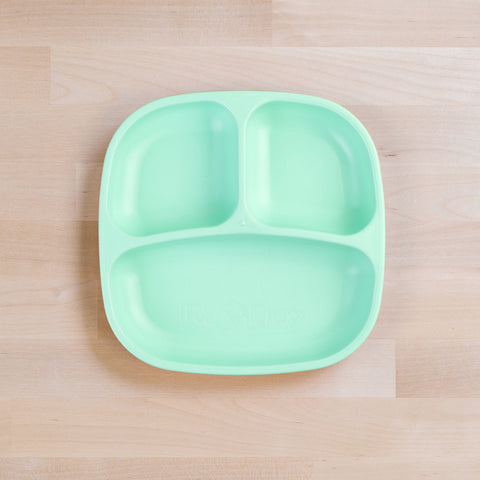 Re-Play Recycled Plastic Divided Plate in Mint - Original