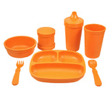 Re-Play Recycled Plastic Dinner Set in Orange