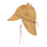 Bedhead Hat Reversible Teddy Linen Flap Hat - Maize & Flax