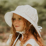 Bedhead Hat Reversible Linen Hat - Willow & Blanc (Wide Brim - Size Small & Medium Only)