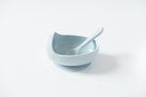 Wild Indiana Silicone Baby Bowl & Spoon Set in Duck Egg Blue