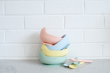 Wild Indiana Silicone Baby Bowl & Spoon Set in Duck Egg Blue