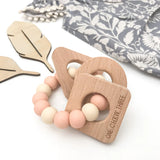 One.Chew.Three Shapes Silicone and Beech Wood Teether