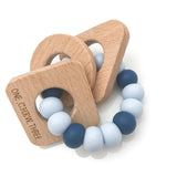 One.Chew.Three Shapes Silicone and Beech Wood Teether